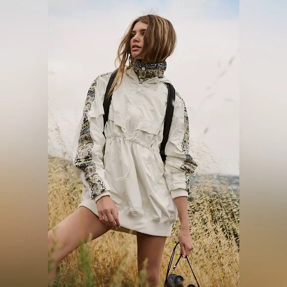 NEW Free People Movement She Fly Jacket In Ivory Combo - Picture 16 of 16